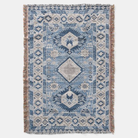 Couverture Oriental Antique Bleu Kilim Rug (devant Vertical)