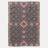 Couverture oriental, arabe, ornement, marron, rouge, ethnique (devant Vertical)