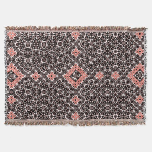 Couverture oriental, arabe, ornement, marron, rouge, ethnique (Devant)