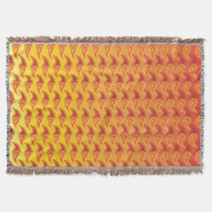 Couverture Oriental Orange Twin flamme Persian Paisley Motif