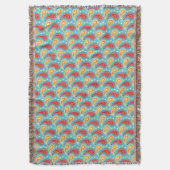 Couverture Oriental Turquoise Orange Perse Motif Paisley (devant Vertical)