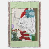Couverture Ornements de sapin de Noël en forme de chat blanc (devant Vertical)
