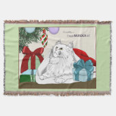 Couverture Ornements de sapin de Noël en forme de chat blanc (Devant)