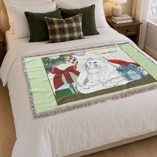 Couverture Ornements de sapin de Noël en forme de chat blanc