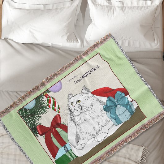Couverture Ornements de sapin de Noël en forme de chat blanc