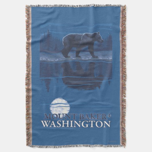 Couverture Ours dans le clair de lune - Baker de bâti, (devant Vertical)