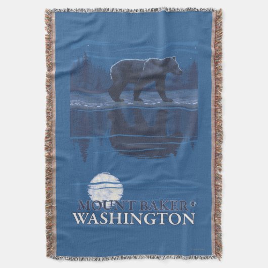 Couverture Ours dans le clair de lune - Baker de bâti, (devant Vertical)