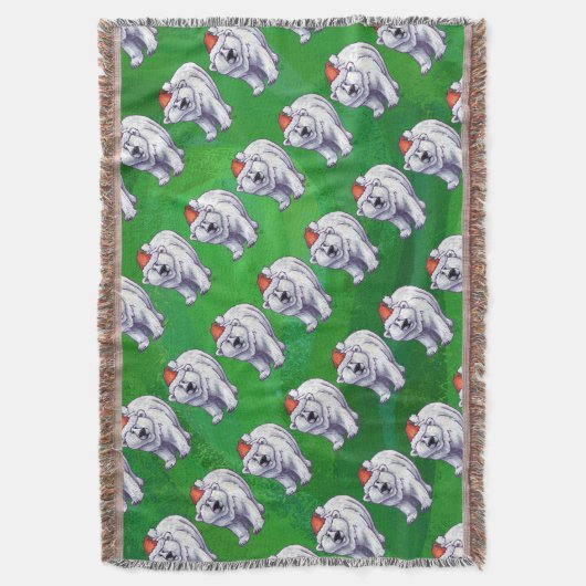 Couverture Ours polaire Noël sur vert (devant Vertical)