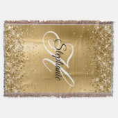 Couverture Paillettes de Monogramme Fantaisie en Or (Devant)
