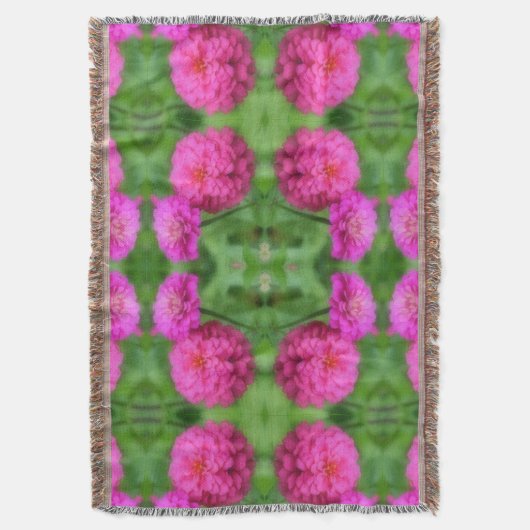 Couverture Paire de fleurs rose Zinnia Abstrait (devant Vertical)