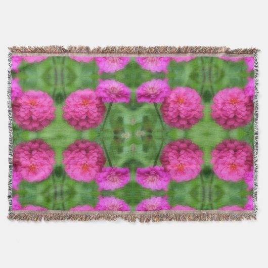Couverture Paire de fleurs rose Zinnia Abstrait (Devant)
