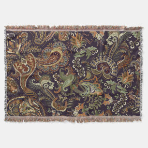 Couverture Paisley Colorful Textile : Ethnic Vintage Design