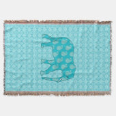 Couverture Paisley éléphant - turquoise et aqua (Devant)