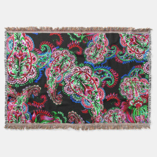 Couverture Paisley Floral Pattern, Ethnic Arrière - plan.