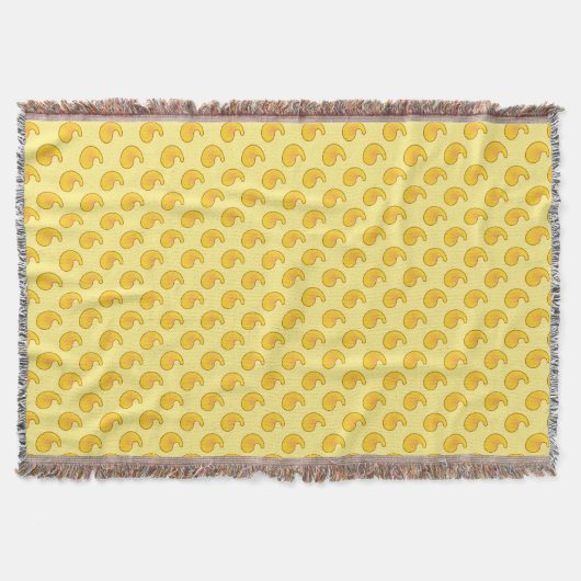 Couverture Paisley jaune or et banane (Devant)
