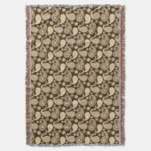 Couverture Paisley motif, Chocolat Brown et Tan (devant Vertical)
