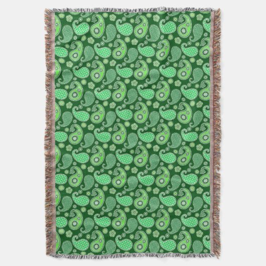 Couverture Paisley motif, Emerald et Jade Green (devant Vertical)