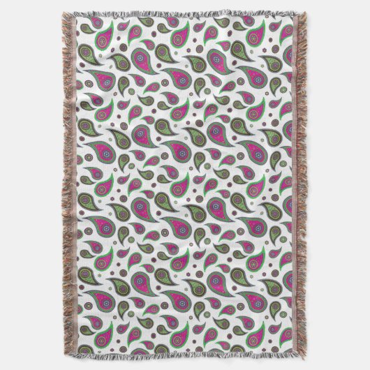 Couverture Paisley Motif Lance Blanket (devant Vertical)