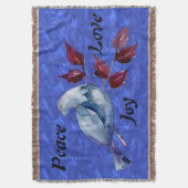 Couverture Paix/Amour/Joie Dove Jeter Blanche (devant Vertical)