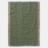 Couverture Palestinien Hatta Kufiya Motif#2 Olive Green (devant Vertical)
