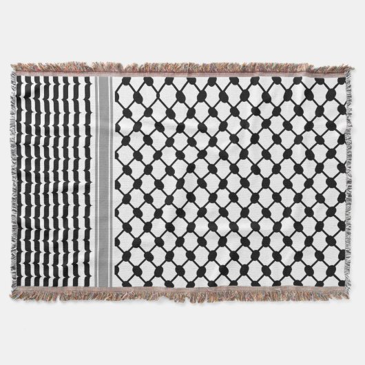 Couverture Palestinienne Hatta Keffiyeh Kufiya Folk (2 Motifs (Devant)