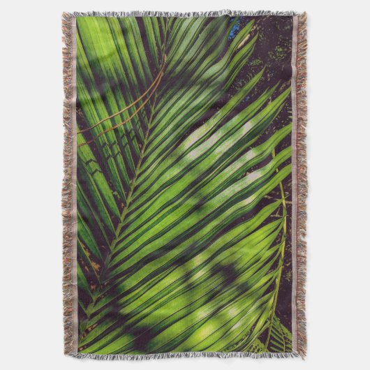 Couverture Palm Frond, aiguilles de pin et ombres Jeter la co (devant Vertical)
