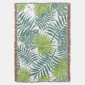 Couverture Palm Tree Fronds Peinture hawaïenne (devant Vertical)