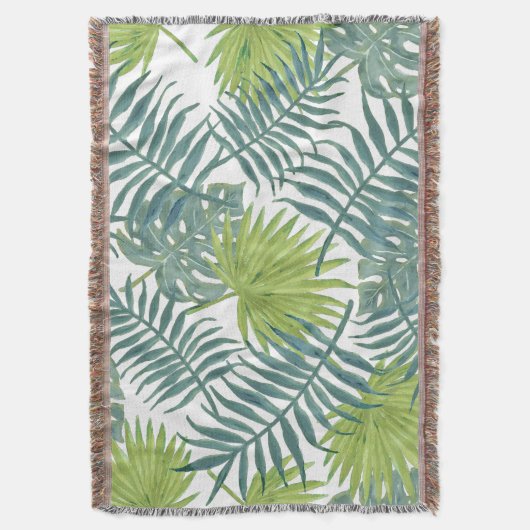 Couverture Palm Tree Fronds Peinture hawaïenne (devant Vertical)