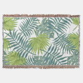 Couverture Palm Tree Fronds Peinture hawaïenne (Devant)