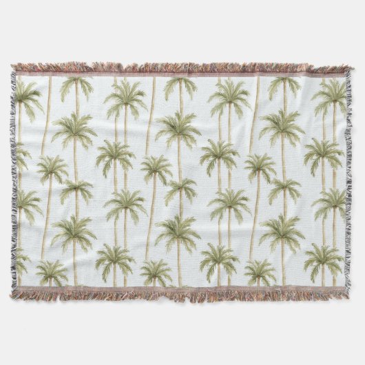 Couverture Palmiers blancs verts tropicaux (Devant)