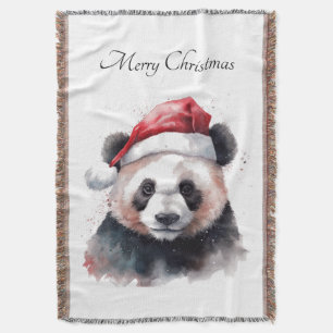 Couverture Panda de Noël, personnalisable