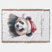 Couverture Panda de Noël, personnalisable (Devant)