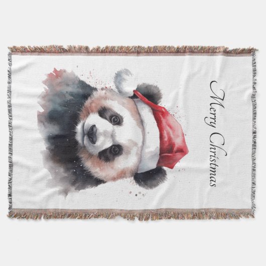 Couverture Panda de Noël, personnalisable (Devant)