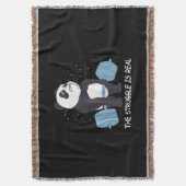 Couverture Panda Struggle Est Véritable Ours Deadlift Gym Drô (devant Vertical)