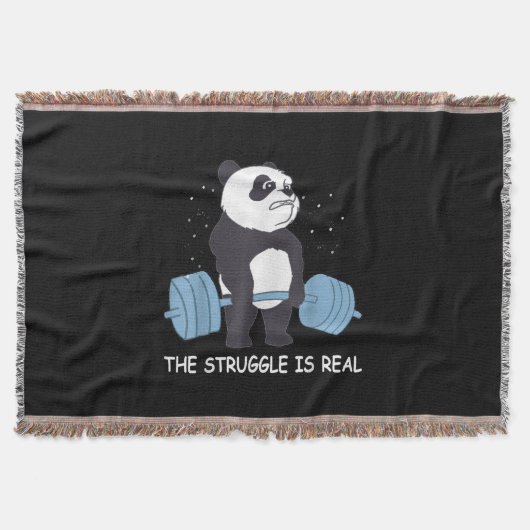 Couverture Panda Struggle Est Véritable Ours Deadlift Gym Drô (Devant)