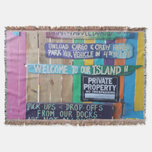 Couverture Panneau coloré Welcome Island Carribean
