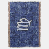 Couverture Panneau Virgo Zodiac sur Camouflage numérique bleu (devant Vertical)