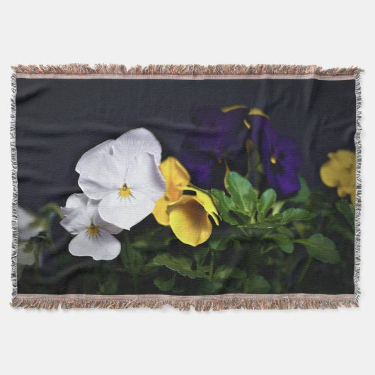Couverture Pansies jaune et violet blanc (Devant)