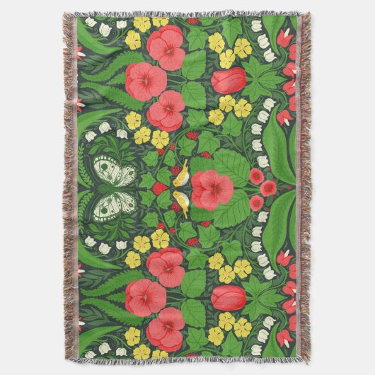 Couverture Pansies rouges, oiseaux et papillons (devant Vertical)