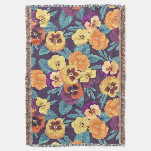 Couverture Pansies sur violet de prune (devant Vertical)