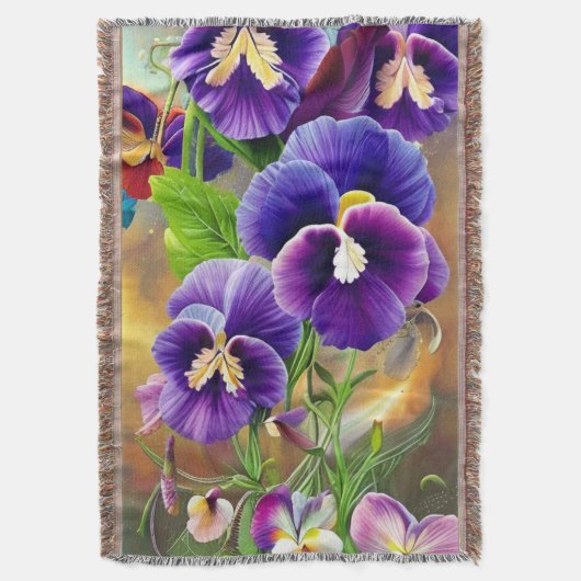 Couverture Pansies violettes -AI ART (devant Vertical)