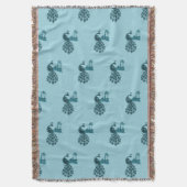 Couverture Paon Bleu Romantique (devant Vertical)