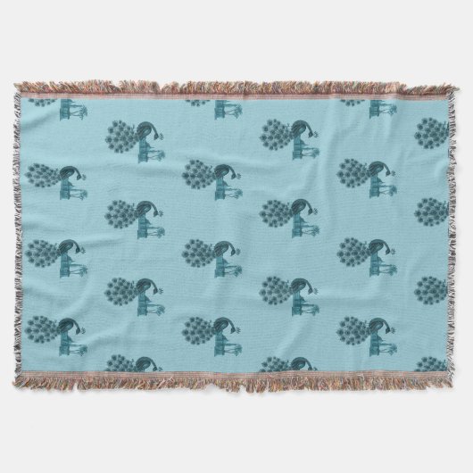 Couverture Paon Bleu Romantique (Devant)