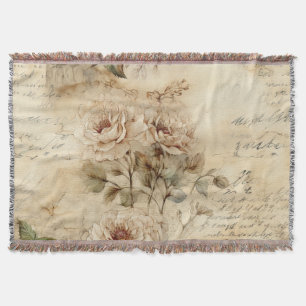 Couverture Papier parchemin floral lettre d'amour victorienne