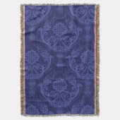 Couverture Papier peint floral bleu de luxe de damassé (devant Vertical)