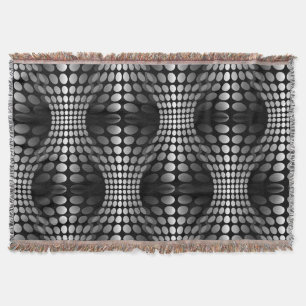 Couverture Papier peint Vagues pointillé noir et blanc
