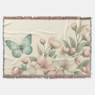 Couverture Papillon à ressort/floral vintage