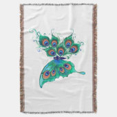 Couverture Papillon aux plumes de paon vert (devant Vertical)