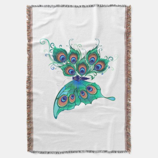 Couverture Papillon aux plumes de paon vert (devant Vertical)