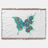 Couverture Papillon aux plumes de paon vert (Devant)